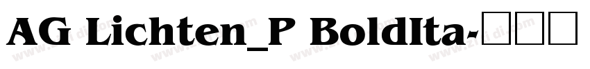 AG Lichten_P BoldIta字体转换